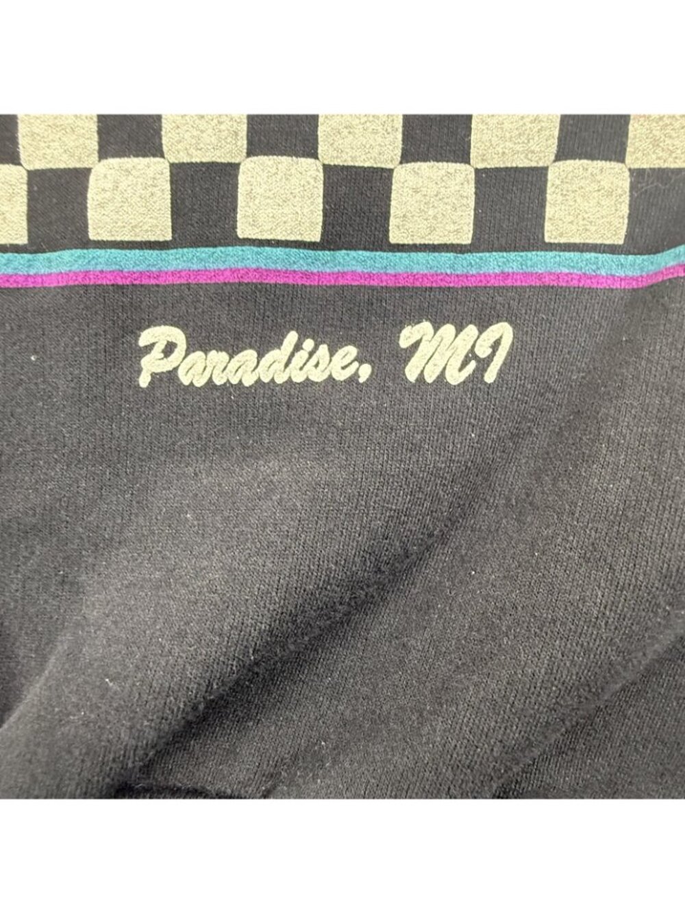 Vintage Artisans Sweatshirt Mens XL Black Water Ski Graphic Fleece USA 90s AOP - Picture 5 of 16